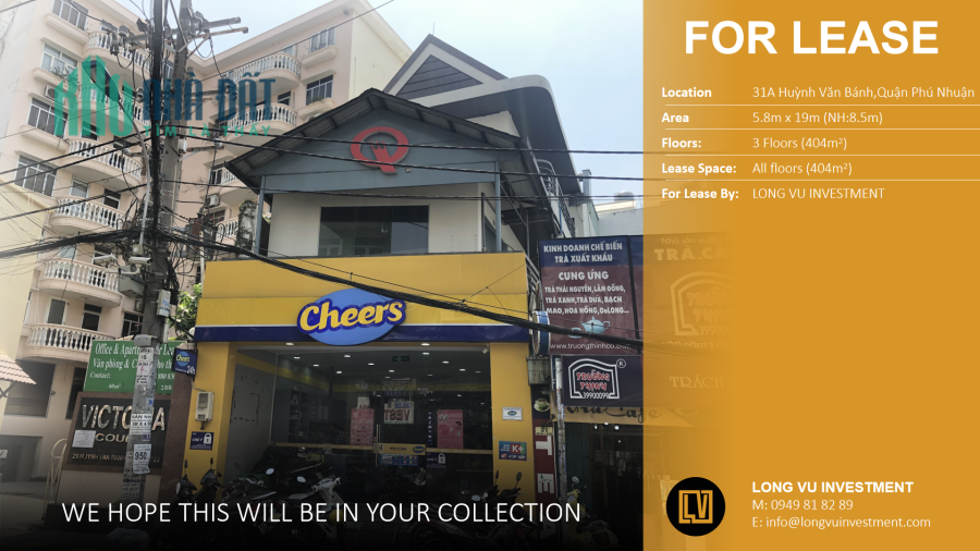 Cho Thuê Nguyên Căn Mặt Tiền 31A  Đường Huỳnh Văn Bánh, P.17, Quận Phú Nhuận.DTSD: 404m2