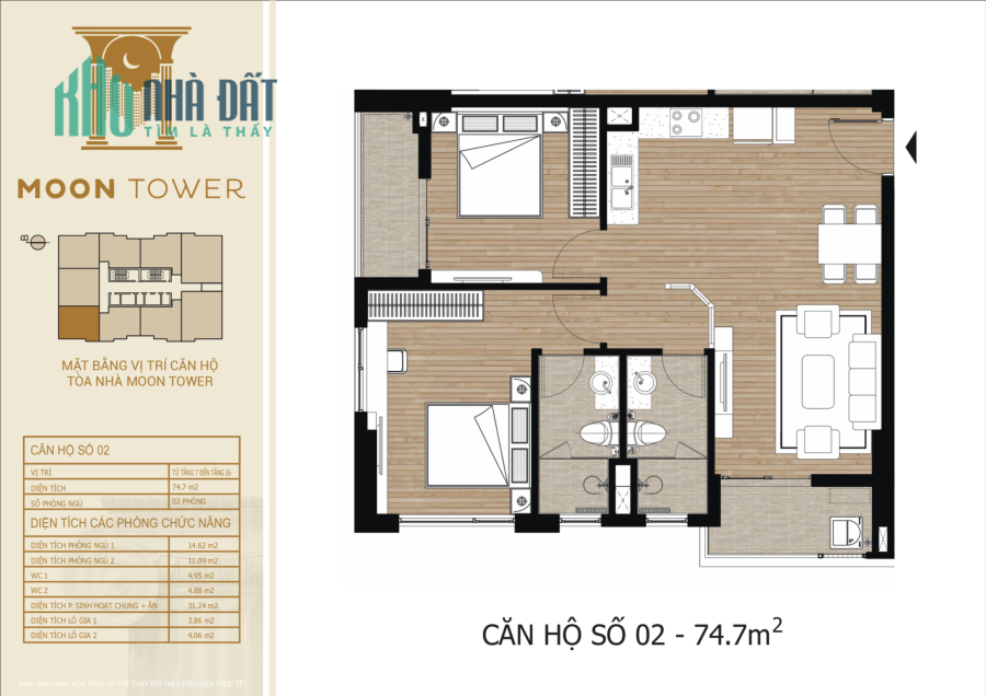 TÂY HỒ RESIDENCE: CĂN 2 PN -CITY VIEW- HỒ TÂY. GIÁ 3 tỷ353. FULL NỘI THẤT-CK 3,9%.