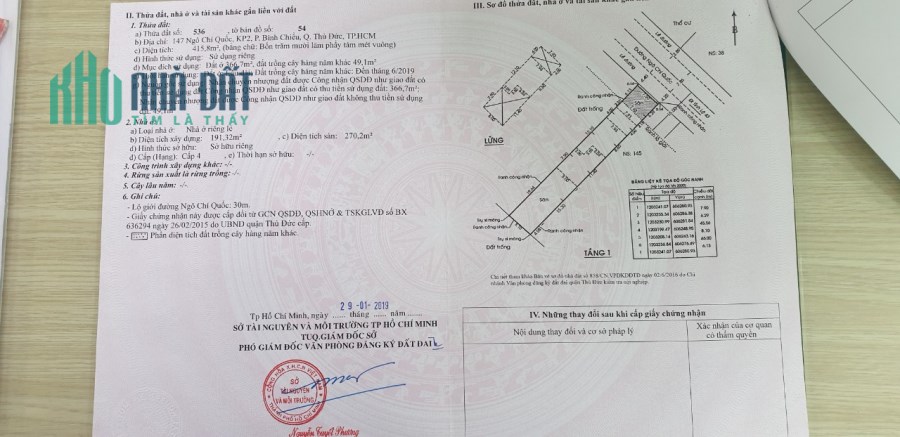 Cần bán nhà mt đường Ngô Chí Quốc, Thủ Đức