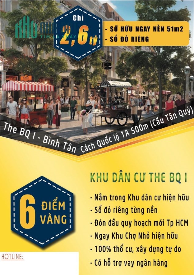 Mở bán giai đoạn 1 dự án The BQ1 Bình Tân giá không thể tốt hơn