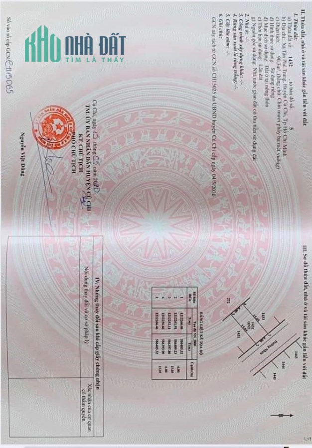 Siêu đất Củ Chi SHR sang tên ngay trong 3 giây