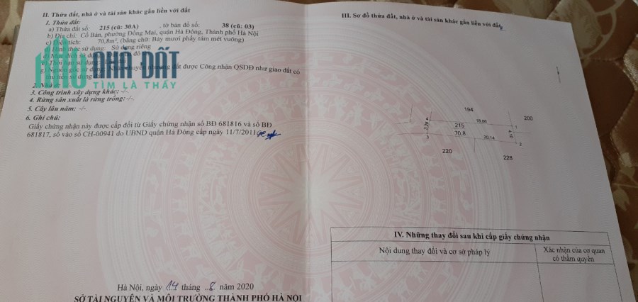 Chính chủ cần bán gấp lô đất ở Xóm 1, Cổ Bản, Đồng Mai 0869201823