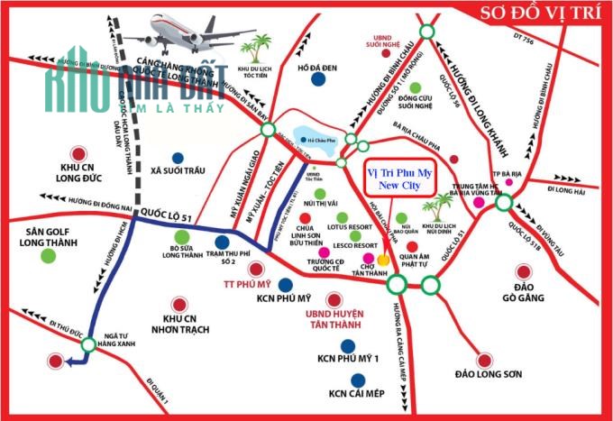Dự án Phú Mỹ New City nằm ngay trung tâm Phú Mỹ, Bà Rịa - Vũng Tàu