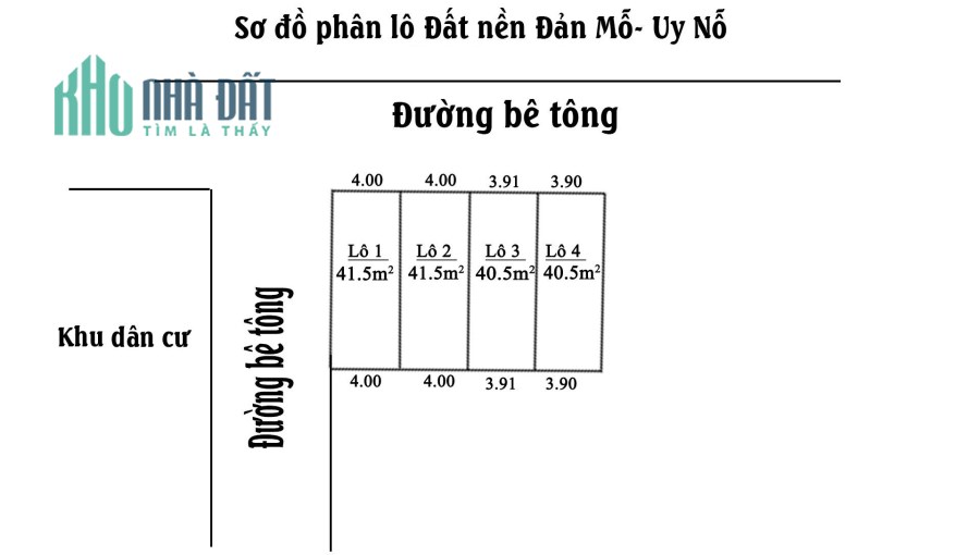 Bán đất thổ cư giá rẻ tại Đản Mỗ- Uy Nỗ- Đông Anh
