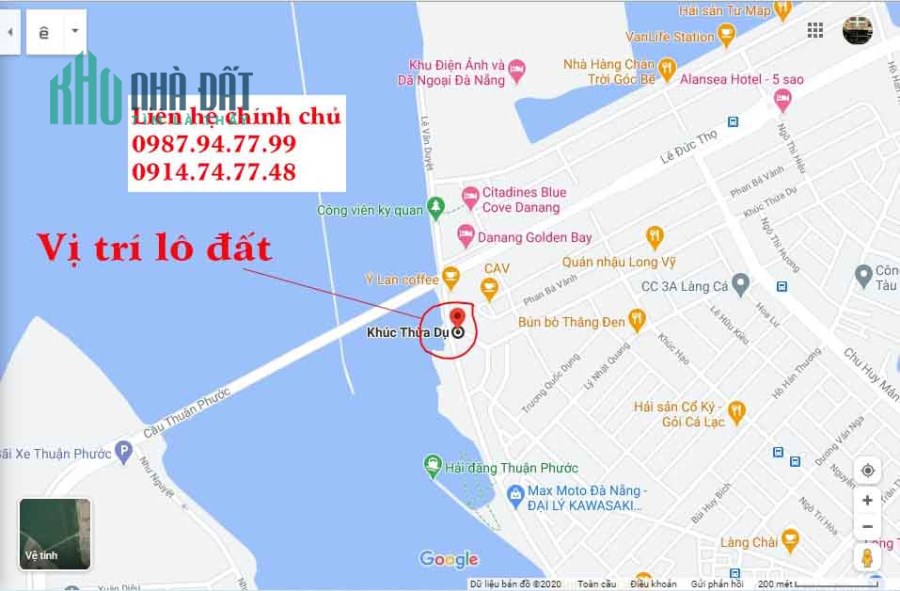 Bán lô đất 2 mặt tiền View đối diện sông Hàn - Đà Nẵng