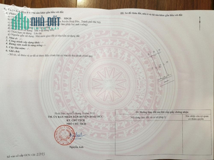 Chính chủ cần bán đất đấu giá tại khu X2 La Tinh xã Đông La, Huyện Hoài Đức, Hà Nội.