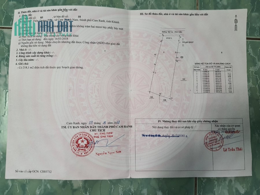 Bán đất tặng nhà tại đường Nguyễn Công Trứ, P. Cam Thành Nam, TP. Cam Ranh,   Giá tốt