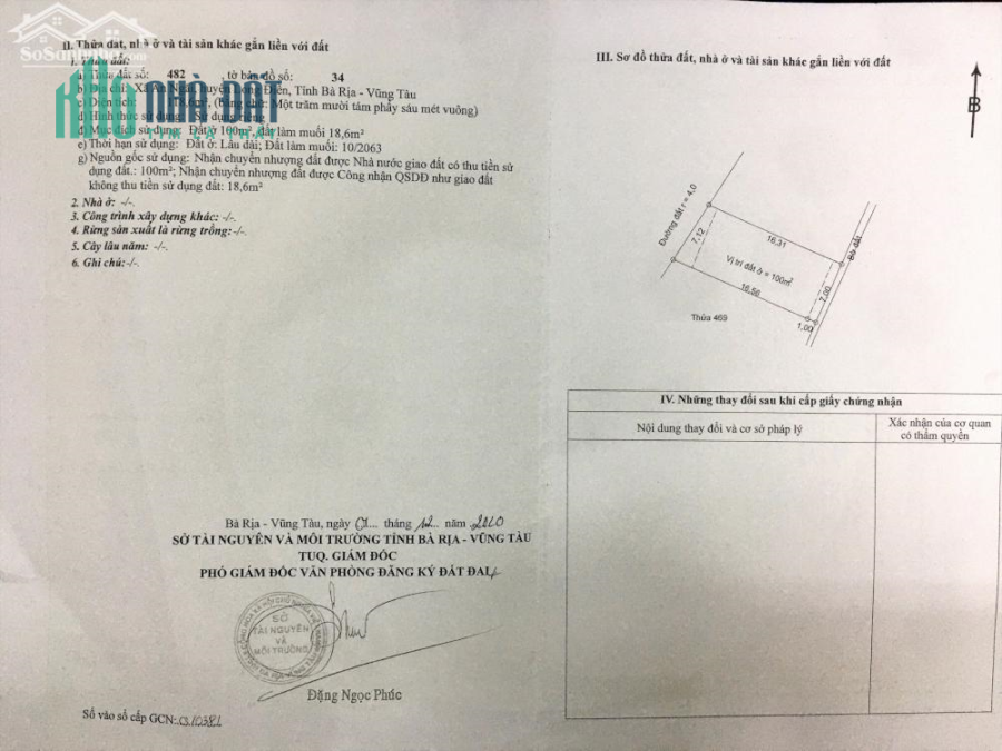 Chính chủ: 118m2 7x17 sát BV đa khoa Long Điền. Sang tên trong ngày, có ngân hàng cho vay