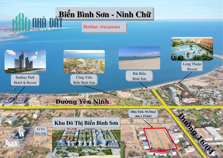 Sở Hữu Ngay Đất Nền KĐT Biển Bình Sơn, Ninh Chữ, Phan Rang, Ninh Thuận