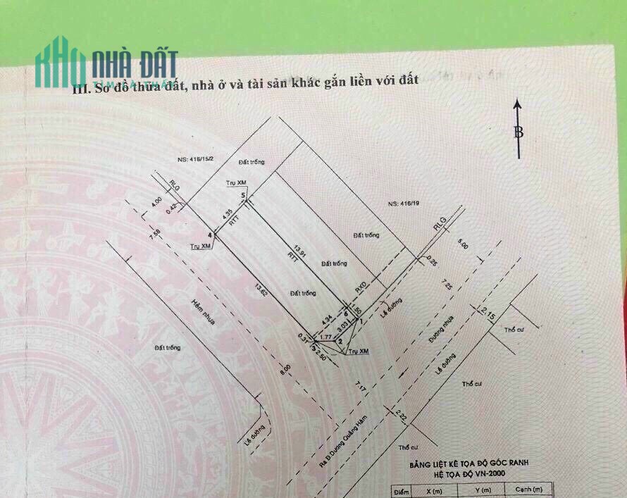 ĐẤT LÔ GÓC, MẶT TIỀN HẺM 416 DƯƠNG QUẢNG HÀM, GÒ VẤP, 65.4M2, CHỈ 8.5 TỶ.