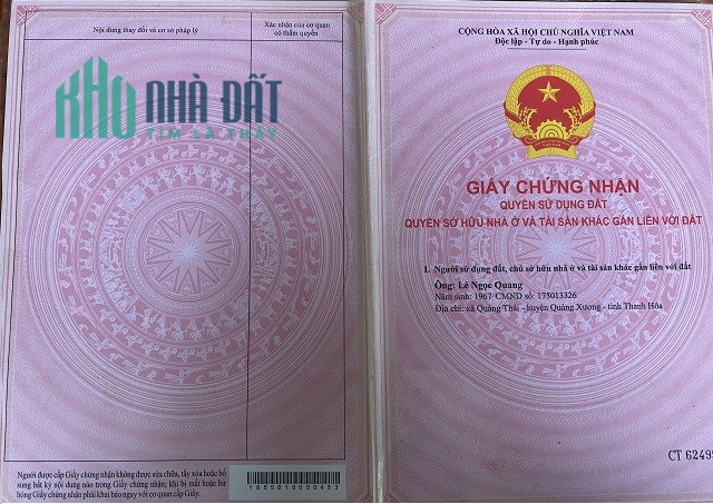 Chính chủ cần bán lô đất ven biển Quảng Thái, Quảng Xương, Thanh Hoá, 0976761789