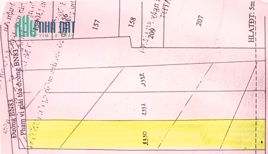 Bán rẻ 1904m2 đất mặt tiền Đường Bình Nhâm 83, Phường Bình Nhâm, Thành phố Thuận An, Bình Dương