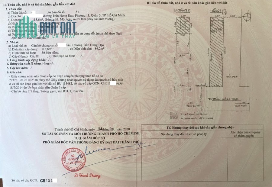 Bán Căn Hộ mặt tiền Quận 5, đường Trần Hưng Đạo