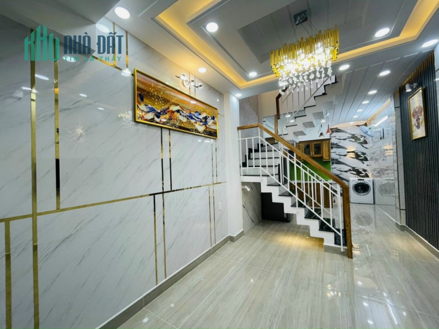 Bán nhà 1 trệt 1 lầu P9 gò vấp DT 4x12m đúc kiên cố 2pn 2wc giá 4.8 tỷ TL