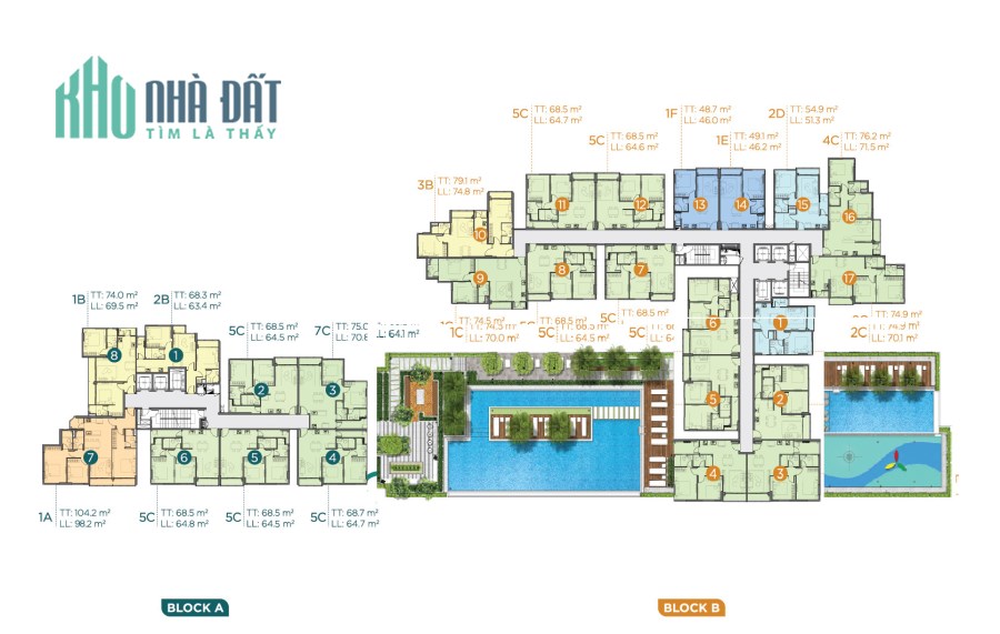 Cần ra hàng gấp DLUSSO, chính chủ căn 1PN, 49m2 , tầng cao chênh thấp, 2.790 tỷ.