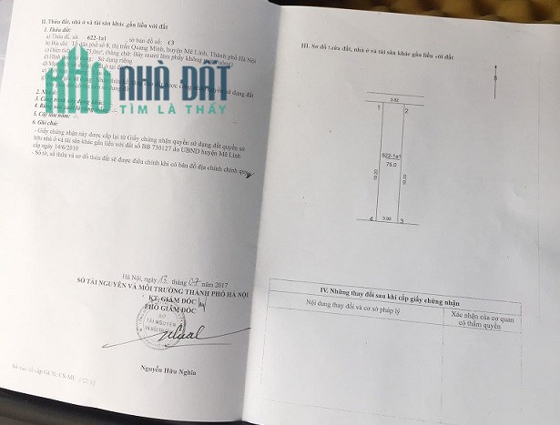 Chính chủ bán 4 mảnh đất tại Tổ 8, TT Quang Minh, Mê Linh, giá từ 17,5tr/m2; 0913510932
