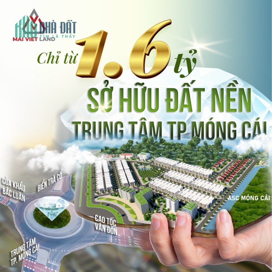 Đất nền ASC Móng Cái - trung tâm thành phố, sổ đỏ từng lô