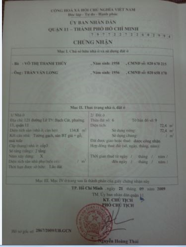 Cần bán nhà MT đường xe tải Lê Thị Bạch Cát, P.13, Quận 11, HCM, giá tốt