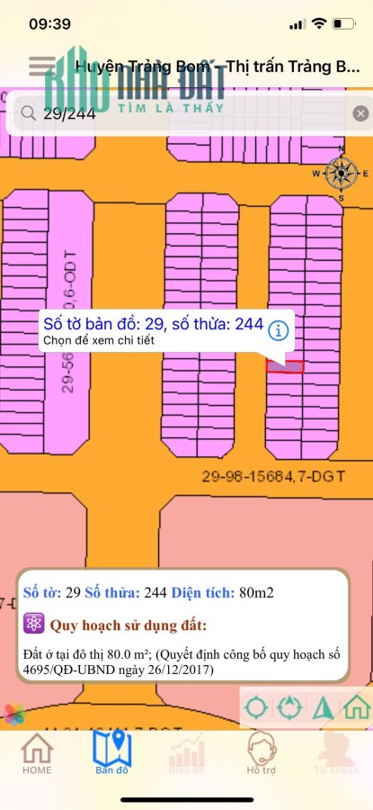 Cần bán lô đất mặt tiền đường nhựa D9, Thị trấn Trảng Bom, Trảng Bom