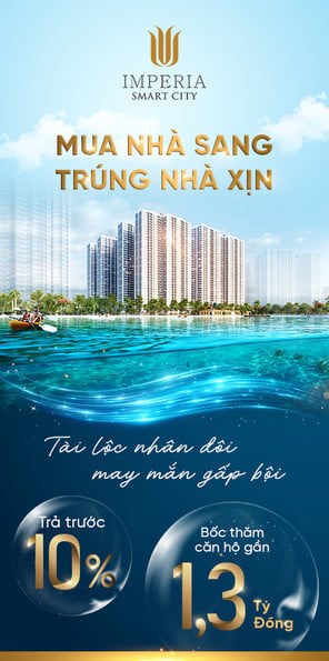 Chỉ từ 2.5 tỷ sở hữu ngay căn hộ 2PN+1 64m2 lô góc - Imperia Smart City