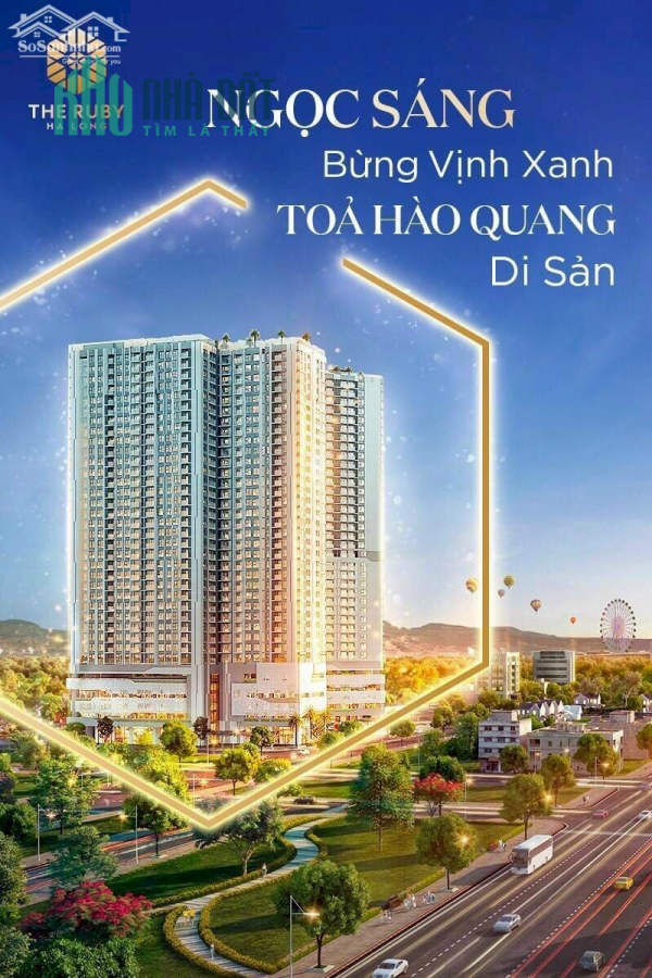 Bán căn hộ tòa B + A The Ruby view biển Hạ Long -Sở hữu ngay căn hộ chỉ với 800tr -LH: 0868.433.596
