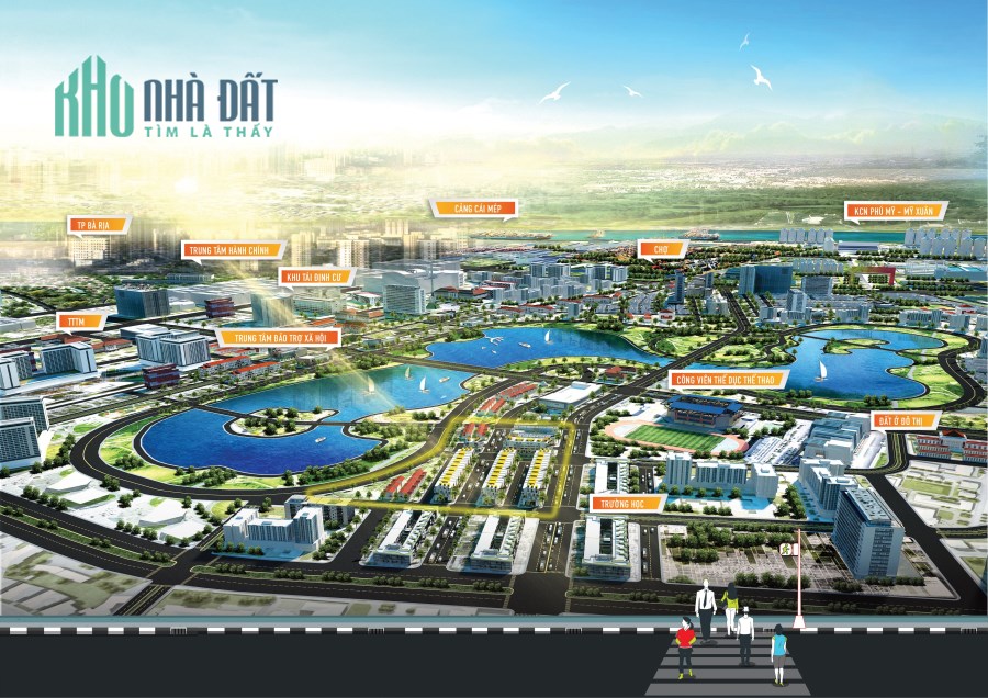 Bán đất  Mỹ Xuân-Phú Mỹ  . Diện tích 100m2 có 60m thổ cư. Gía  15tr/m2.