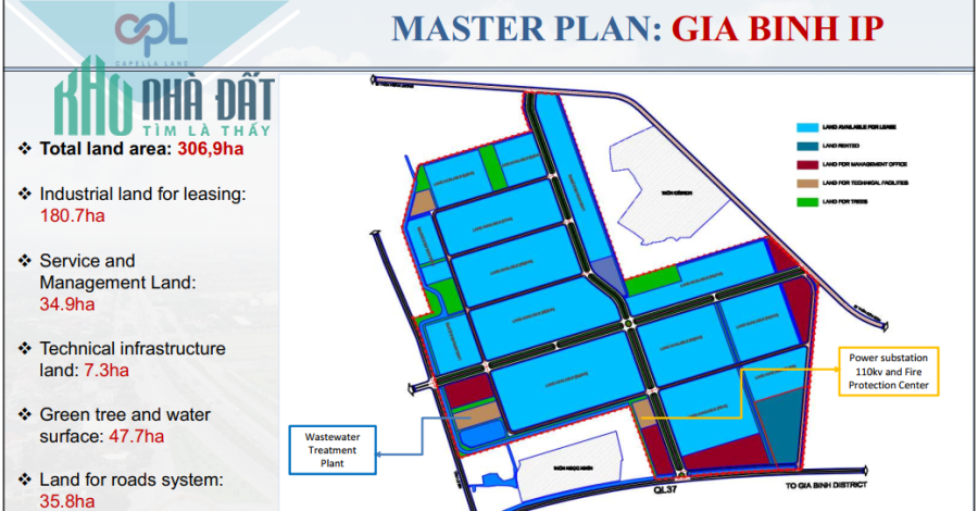 Ra mắt KCN Gia Bình, miễn thuế đất 11 năm, phân lô từ 1ha. Giá 95$/m2 . LH 0988 457 392