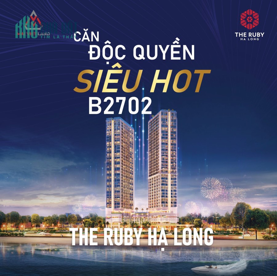 Chính chủ bán cắt lỗ căn hộ chung cư The Ruby Hạ Long, nằm ngay mặt Vịnh Hạ Long