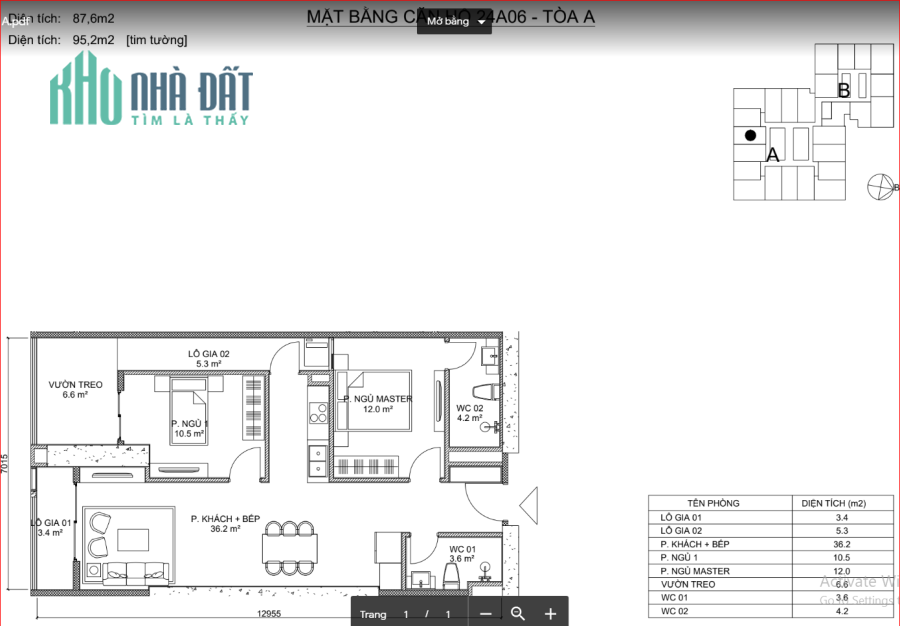 Bán căn hộ 2 ngủ, 87.6m2 ban công sân vườn, mặt đường Tố Hữu, hỗ trợ trả góp k lãi suất, giá tốt