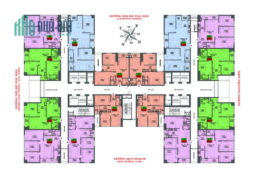 Dự án  Housinco Nguyễn Xiển, cần bán hộ 93.7m2 ( căn góc) 3PN, tầng đẹp, MTG
