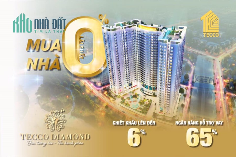 An cư lạc nghiệp với căn hộ 2PN 62.6m2 chung cư Tecco Diamond