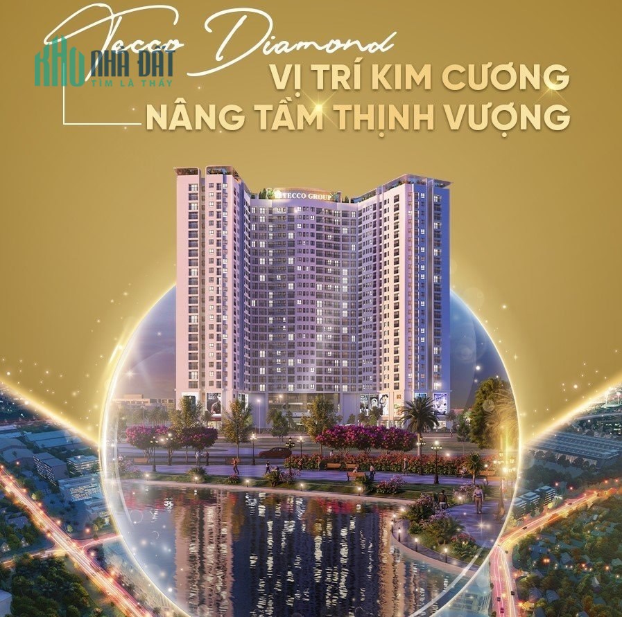 Đón tương lai tỏa hạnh phúc với căn hộ 2PN 69.5m2 dự án Tecco Diamond