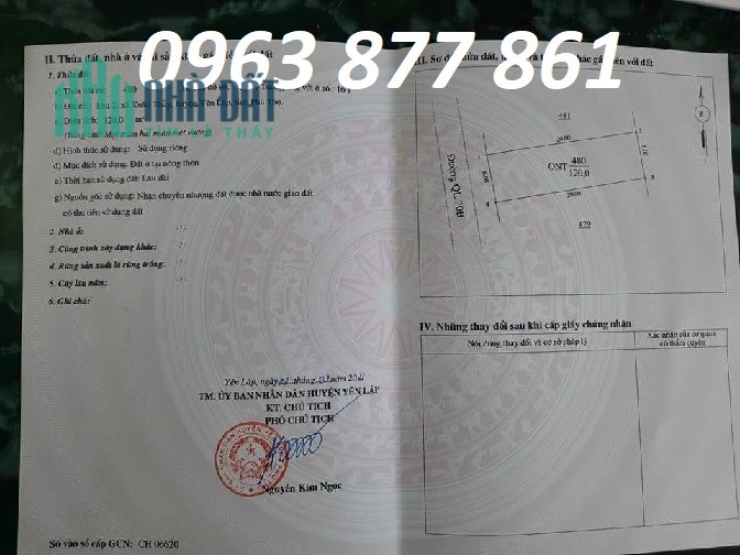 Bán đất vị trí đẹp tại khu 2 Xuân Thủy, Yên Lập, Phú Thọ, 0963877861