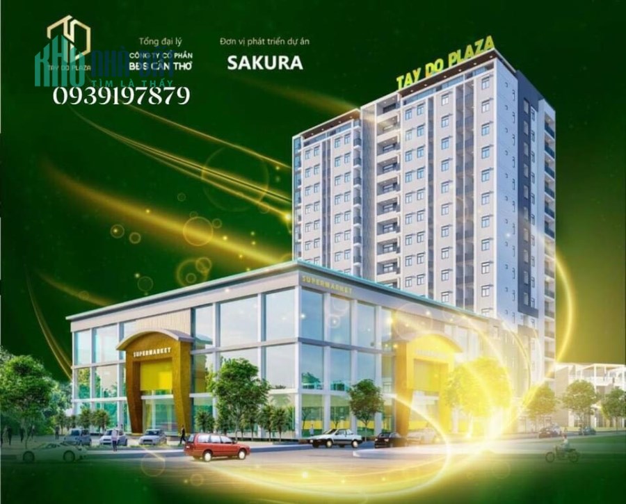 Tây Đô Plaza Hậu Giang 2PN 2Toilet 250 triệu + 10 triệu/tháng