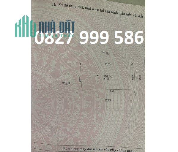 e cần bán lô đất đẹp tại Thọ An, Đan Phượng, nhỉnh 1 tỷ, 0827999586