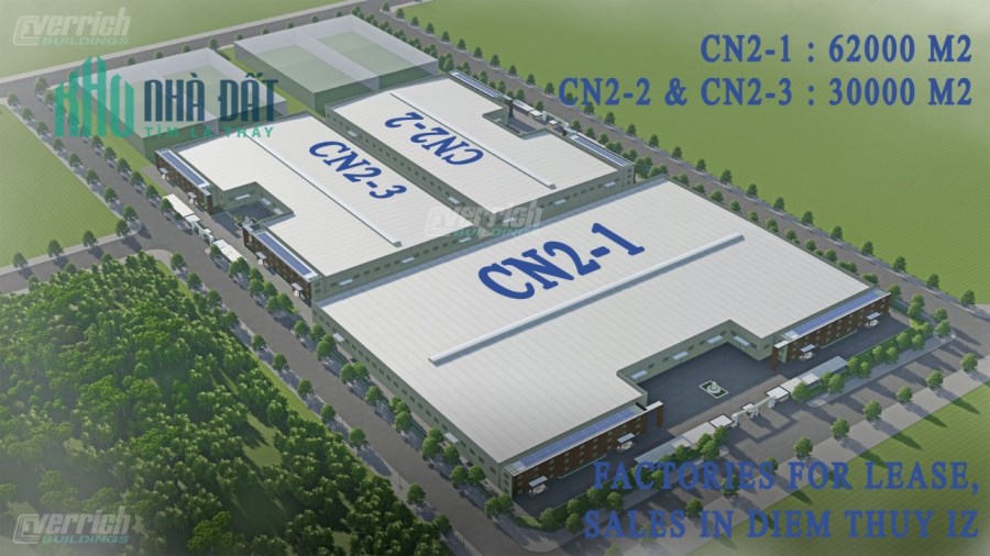 BÁN NHÀ XƯỞNG XÂY SẴN TẠI KCN ĐIỀM THỤY TỈNH THÁI NGUYÊN
