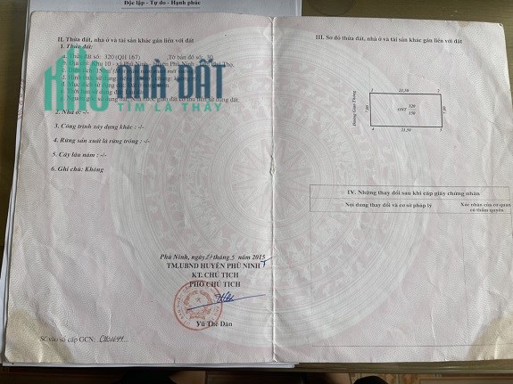 Bán đất đồi vị trí đẹp Phù Ninh, Phú Thọ, 890tr, 0989118173