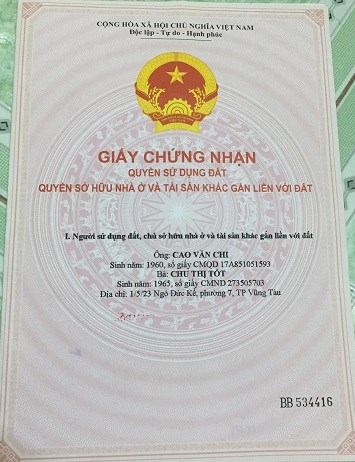 Bán nhà mặt phố 1 trệt 1 lầu đường Bình Giã, P.8, TP.Vũng Tàu, 13,5 tỷ - 0987491169