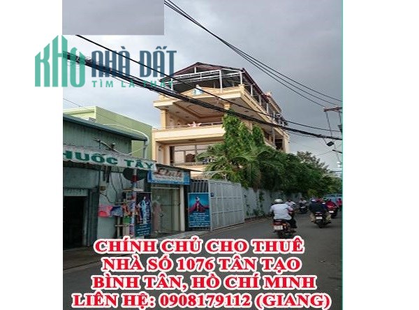 Cho thuê nhà số 1076 TL 10, Tân Tạo, Bình Tân, TPHCM, 40tr, 0908179112