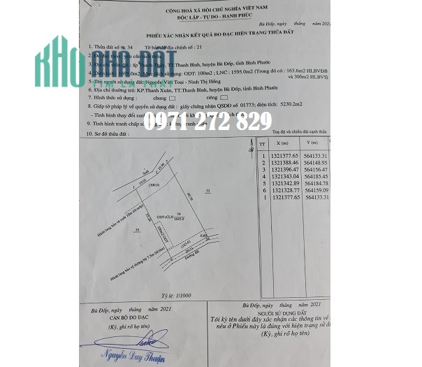 Bán đất vị trí đẹp tại Ấp Thanh Thủy, TT Thanh Bình, Bù Đốp, Bình Phước, 0971272829