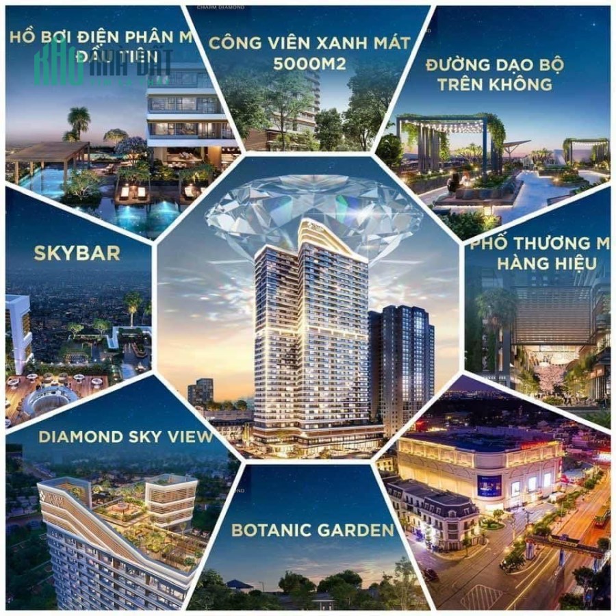Căn hộ Studio Charm Diamond chuẩn 5 sao trong lòng Vincom Dĩ An TT 25% giá chỉ từ 1,3 tỷ
