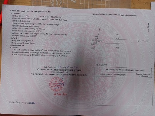 Dự Án mới : 18 nền, Đất ở Lộc Thành, Lộc Ninh, Bình Phước, 260tr/lô; 0972754200