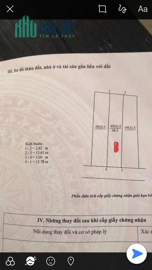 ĐẦU TƯ OK. Bán mảnh đất 47m, ngõ nông, vị trí đẹp tại Thanh Am, Thượng Thanh, HN, giá chỉ 39tr/ m2