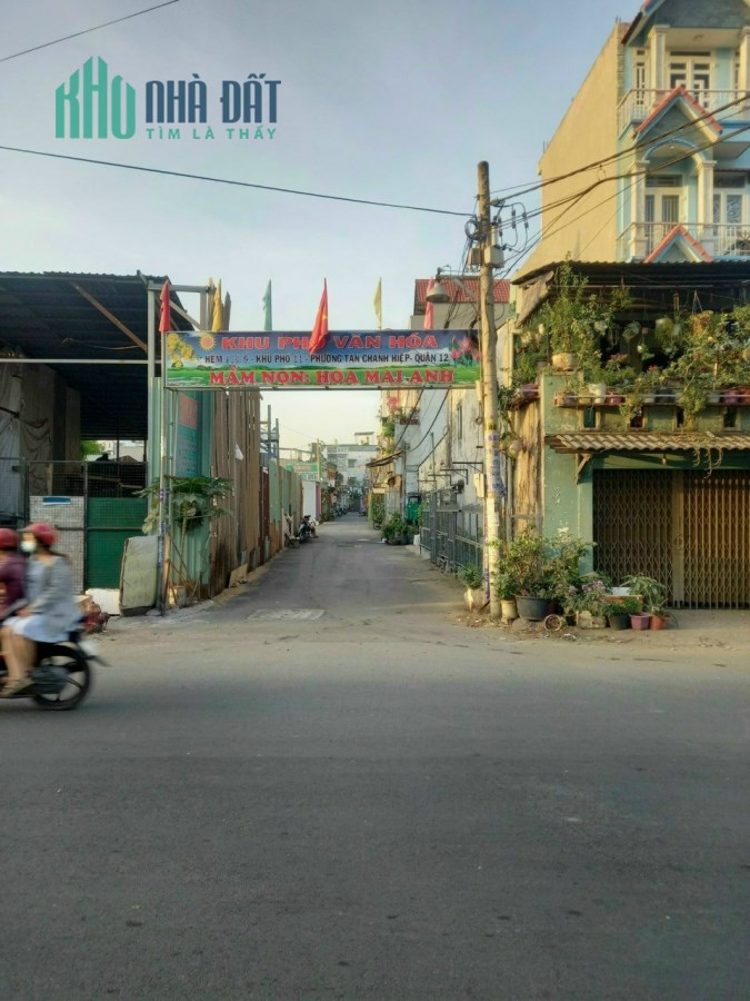 QUẬN 12, NGUYỄN THỊ BÚP, ĐẤT THỔ CƯ 5x12m 56m2, CHỈ 3.1 TỶ
