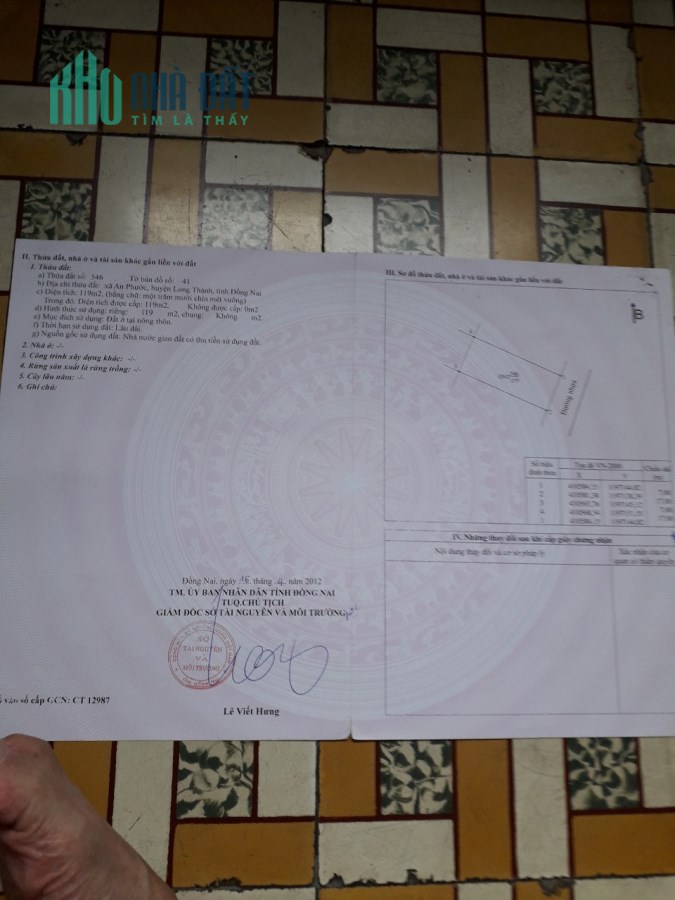 Cần bán nhanh lô 5 lô đất tại Dự án Thung Lũng Xanh, Long Thành, Đồng Nai