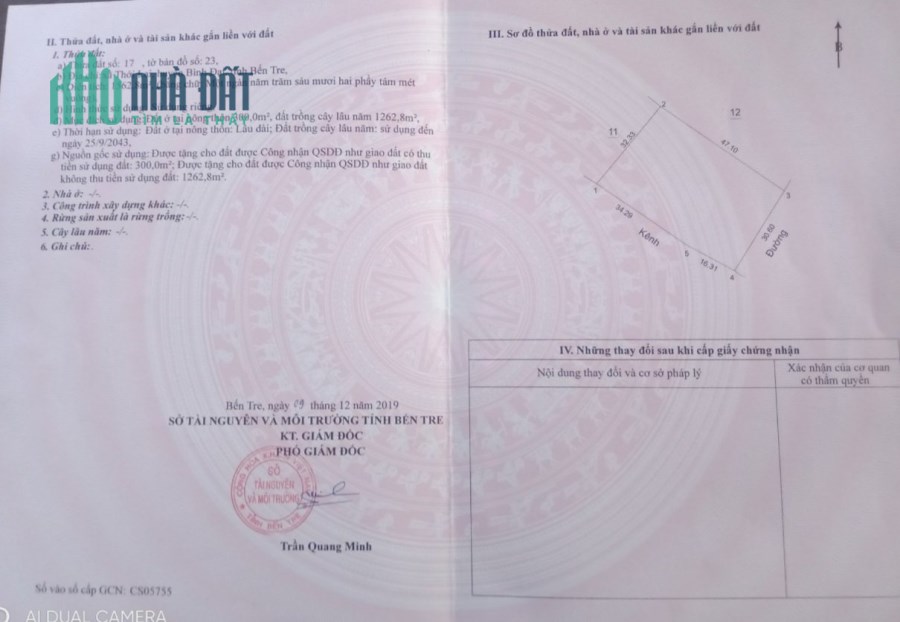Cần bán 2 lô đất  đẹp tại Xã Thới Lai,  Bình Đại, Tỉnh Bến Tre.