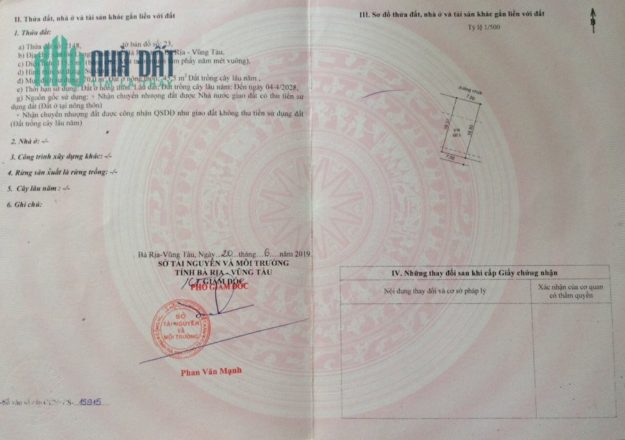 ĐẤT DỰ ÁN LAN ANH 2 TP BÀ RỊA, 2 LÔ LIỀN KỀ, SỔ ĐỎ. 2.6 TỶ. LH:0913810012