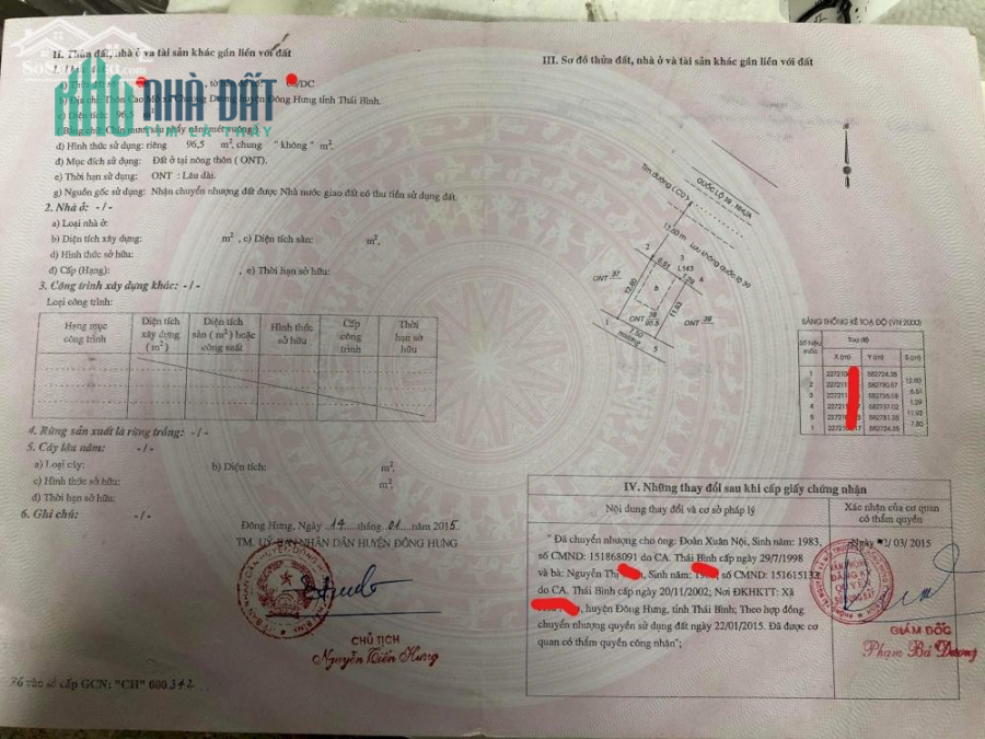 CHÍNH CHỦ GỬI BÁN NHANH LÔ ĐẤT MẶT QUỐC LỘ 39 Xã CHƯƠNG DƯƠNG , ĐÔNG HƯNG THÁI BÌNH