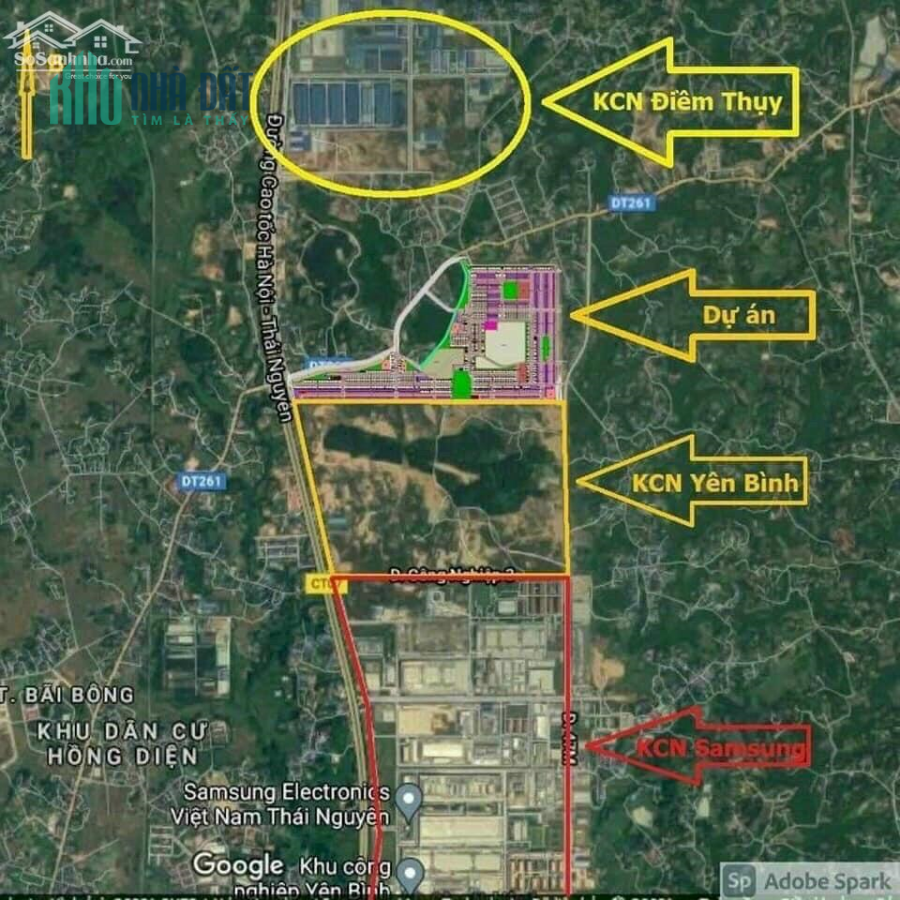 Đất nền sổ đỏ trao tay nằm giữa 3 KCN Phổ Yên Thái Nguyên. lh 0833.58.2222