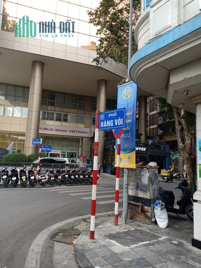 Bán nhà mặt phố Hàng Vôi Lý Thái Tổ Hoàn Kiếm 60 tỷ 98m 6 tầng.